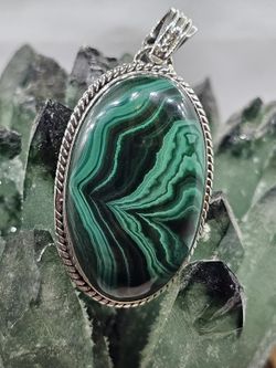 Colgante de plata con Malaquita