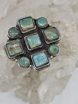 Colgante de plata con mineral. Turquesa natural Nepal