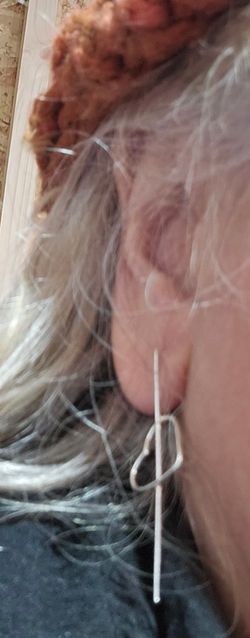 Pendientes de plata con tuerca.
