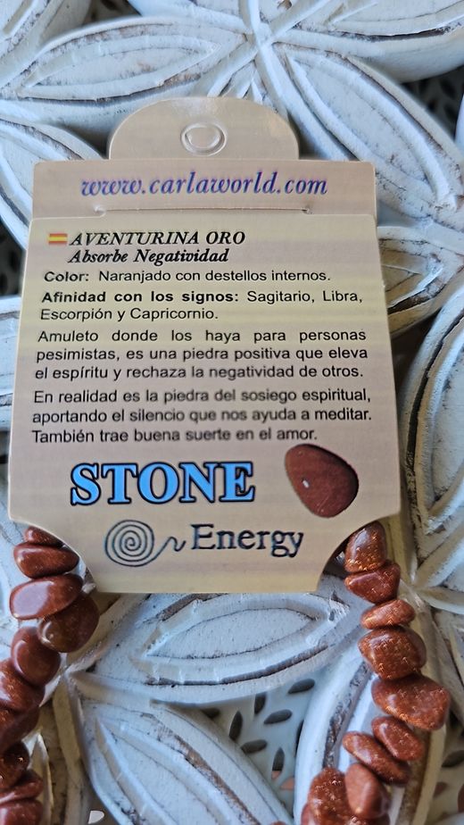Pulsera de minerales naturales